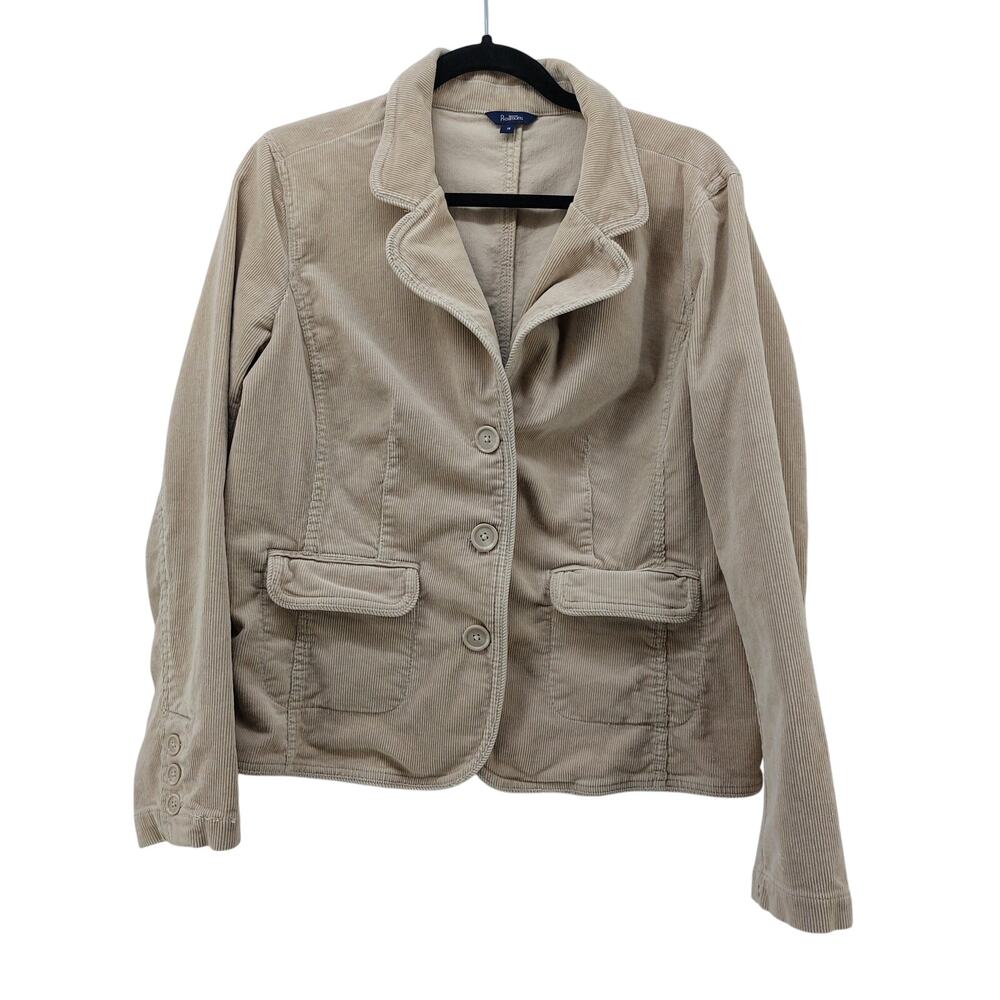 Reitmans Khaki Tan Corduroy Blazer Jacket Size 15 Large?